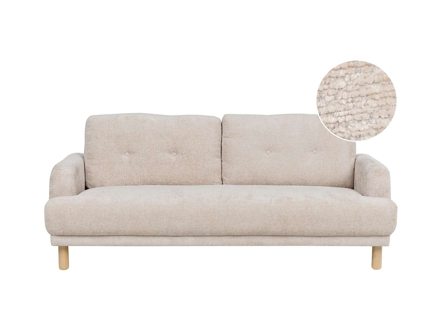 Canapé 3 places TUVE Bouclé Beige