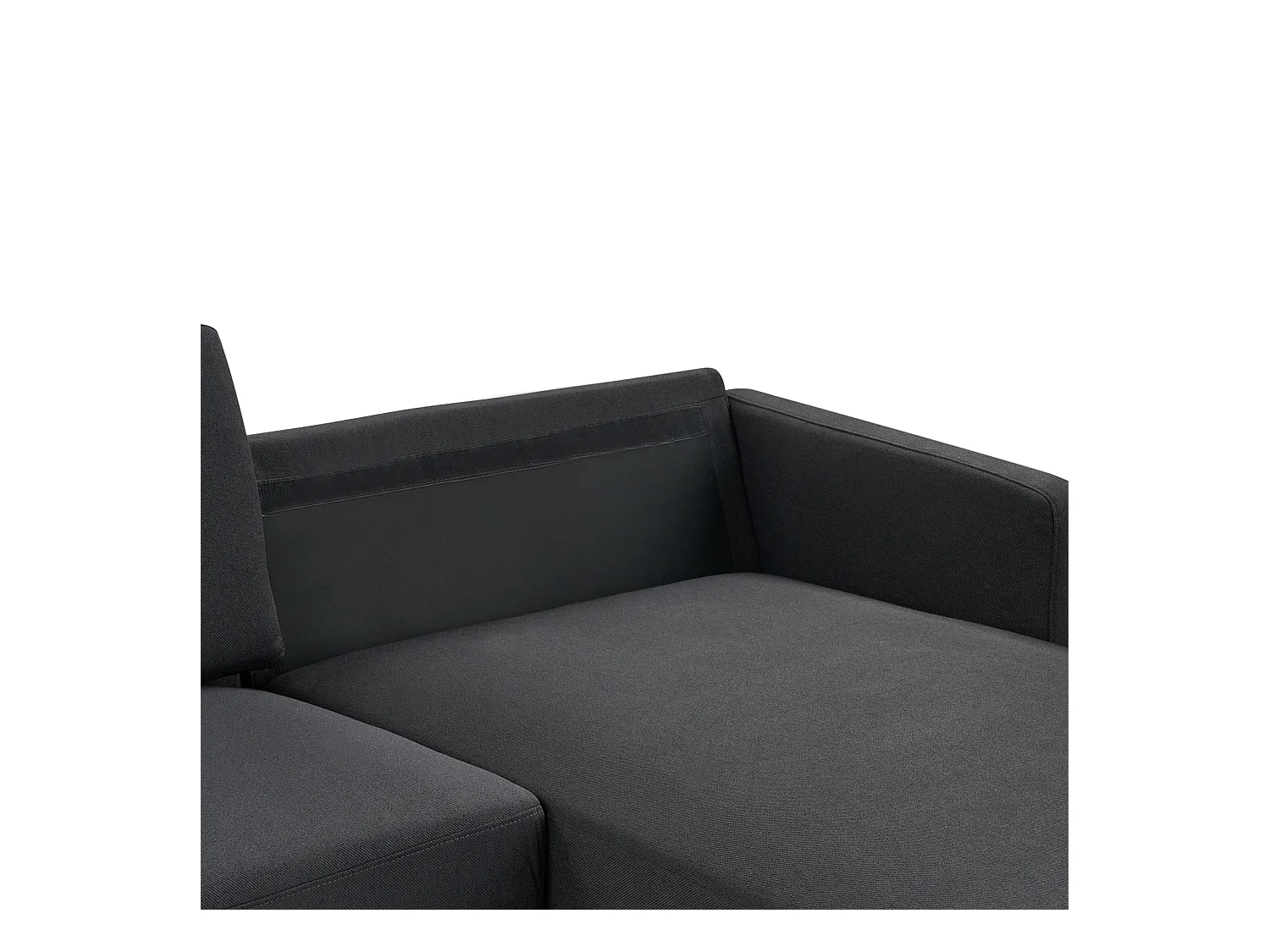 2-Sitzer Ecksofa mit hohen Metallbeinen schwarz linksseitig Glamour Modern Breda