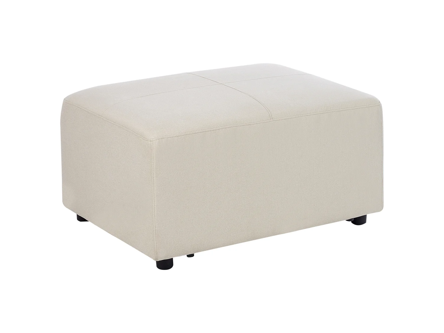 Sofá esquinero KOHLO Tela Beige claro con otomana 4 plazas Derecha