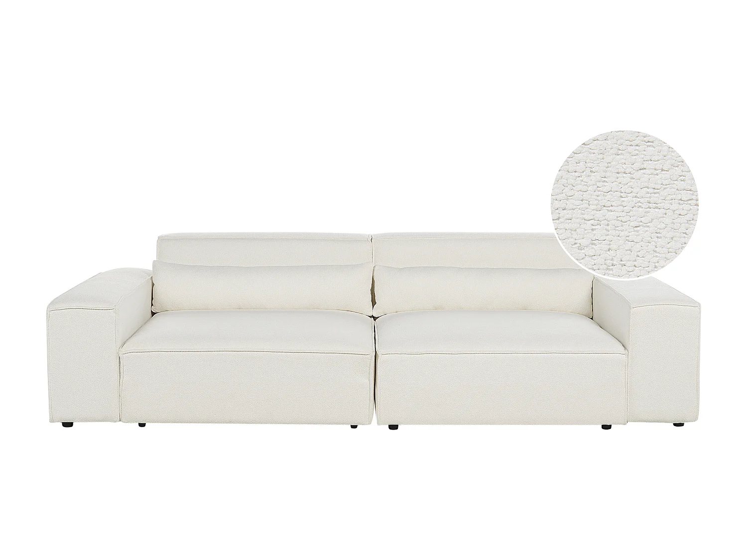Sofá modular HELLNAR Bouclé Blanco crema 2 plazas