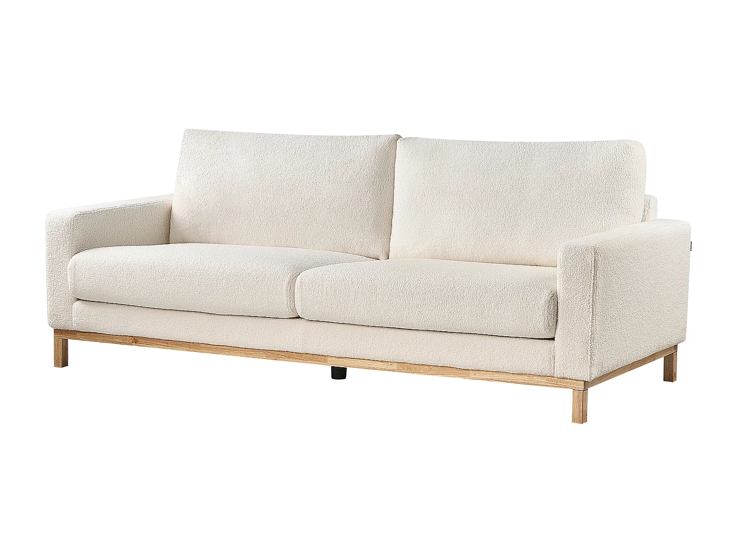 Canapé 3 places SIGGARD Bouclé Blanc