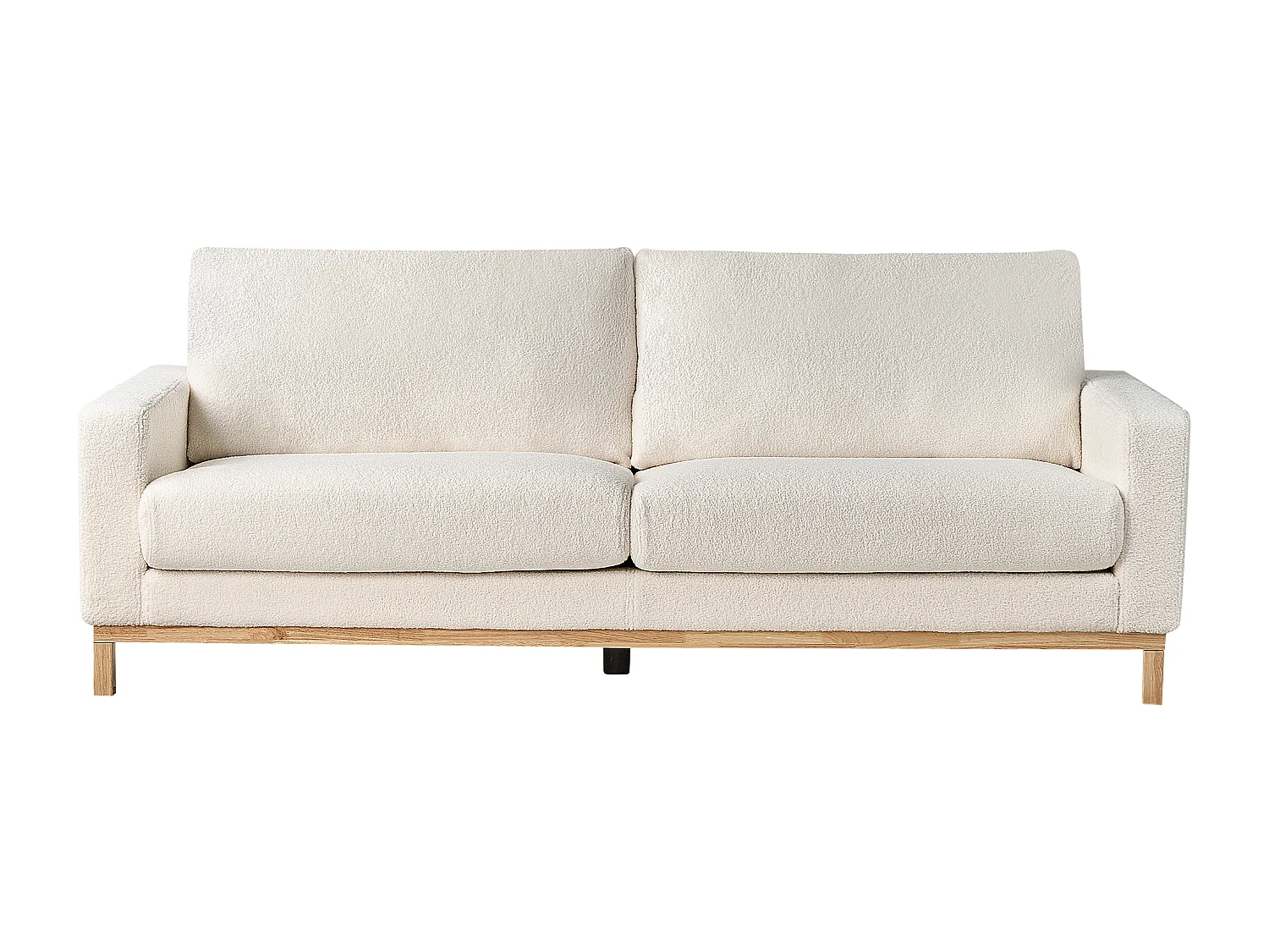 Canapé 3 places SIGGARD Bouclé Blanc