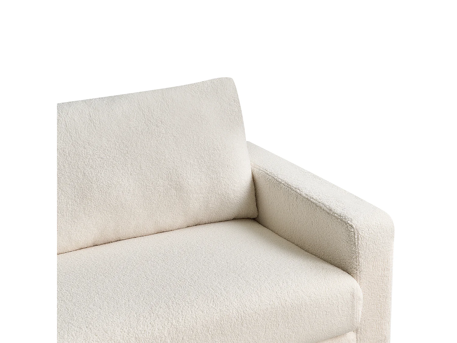 Canapé 3 places SIGGARD Bouclé Blanc