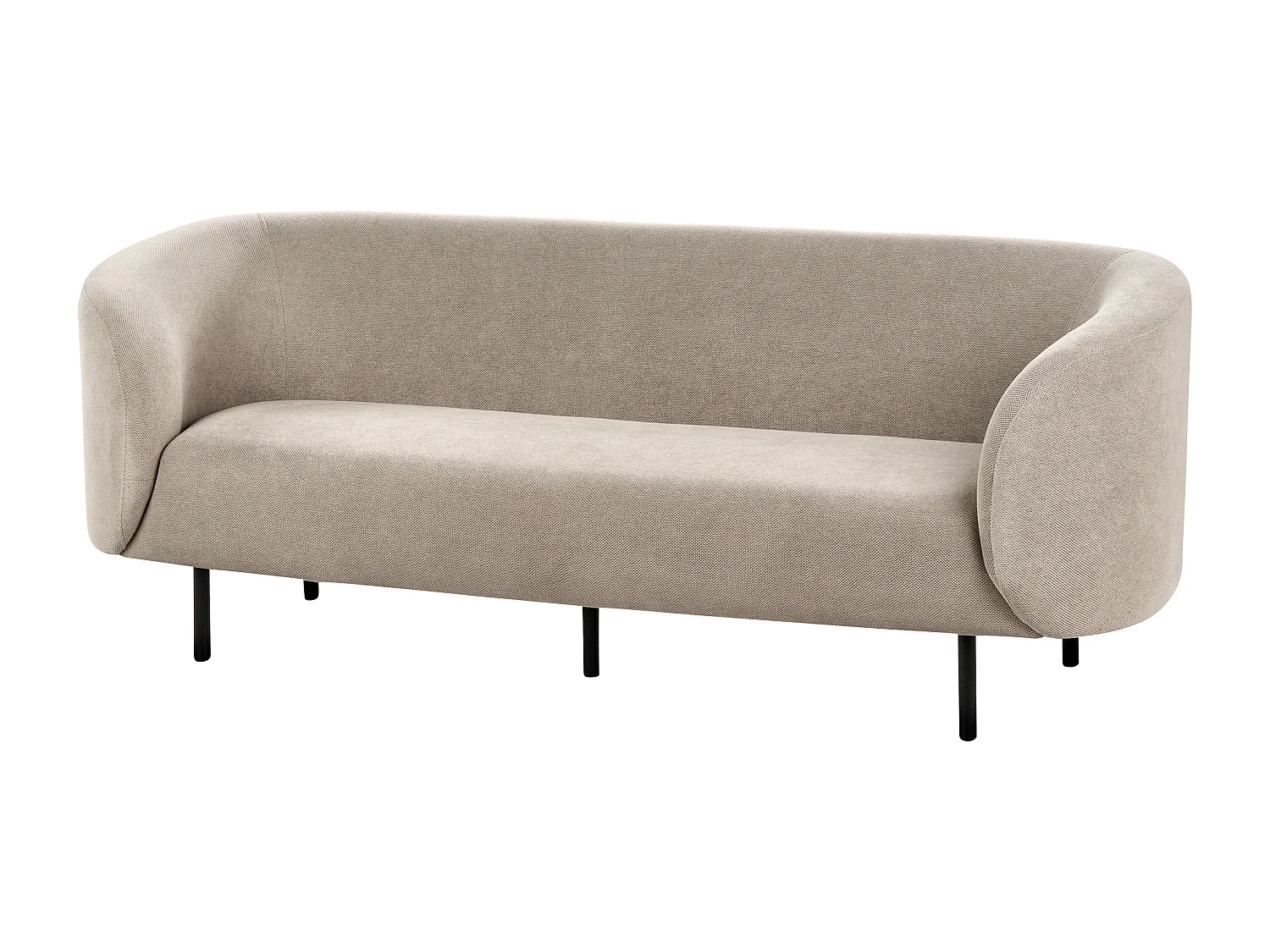 Sofa LOEN Stoff Taupe 3-Sitzer