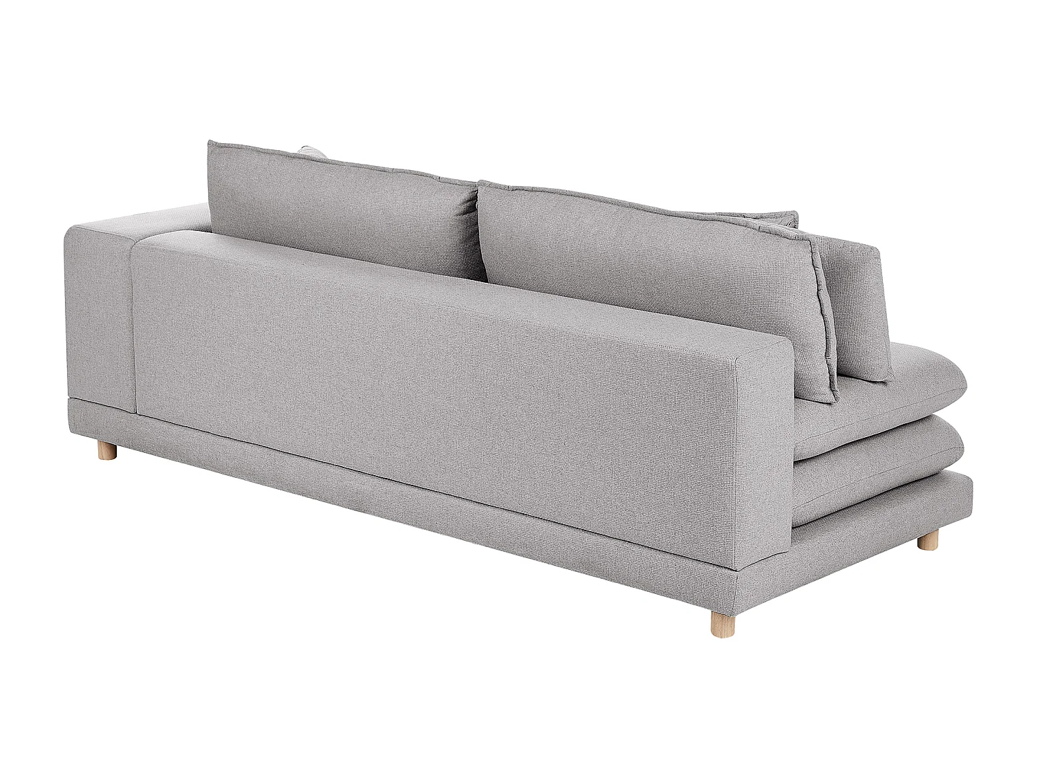 Sofa HEDEN Stoff Grau mit Kissen 2-Sitzer