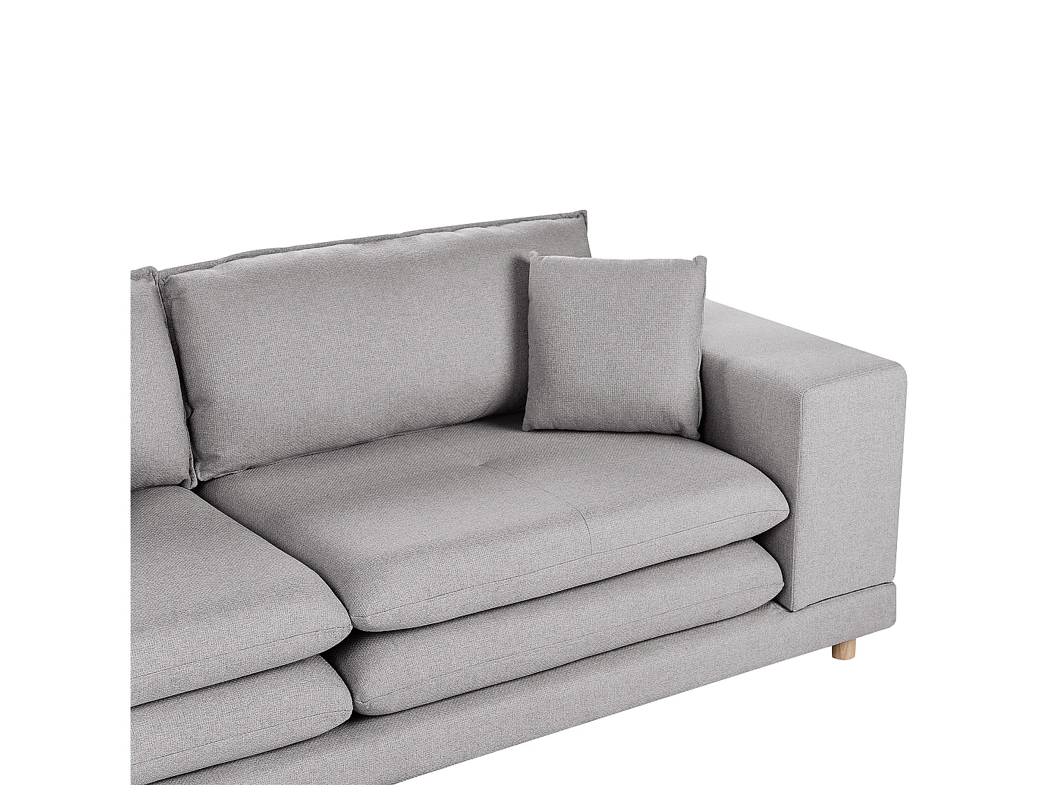 Sofa HEDEN Stoff Grau mit Kissen 2-Sitzer