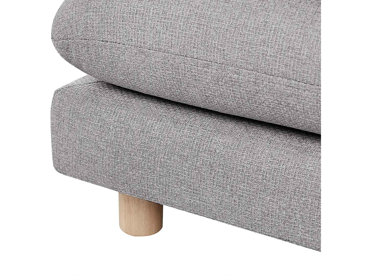 Sofa HEDEN Stoff Grau mit Kissen 2-Sitzer