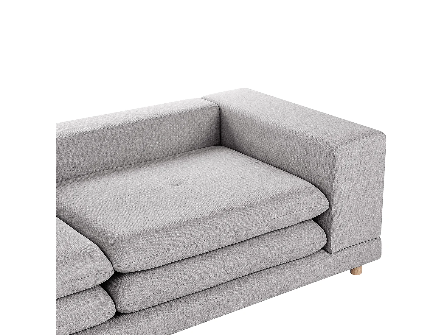 Divano HEDEN Tessuto Grigio con cuscino 2 posti