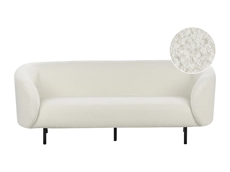 Sofa LOEN Boucle Biały dla 3 osób