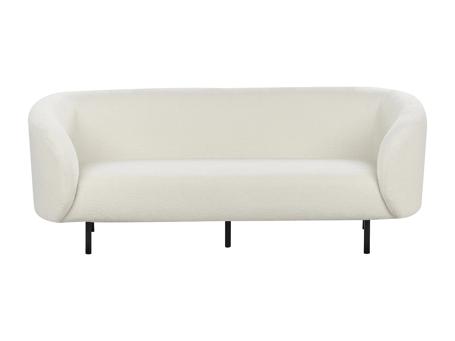 Sofa LOEN Bouclé Weiss 3-Sitzer