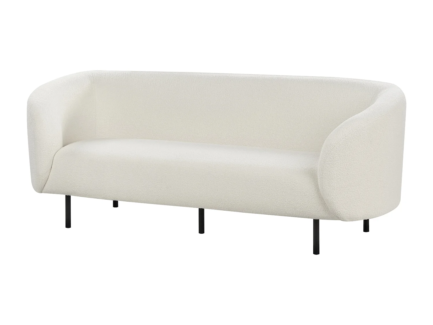 Sofa LOEN Bouclé Weiss 3-Sitzer