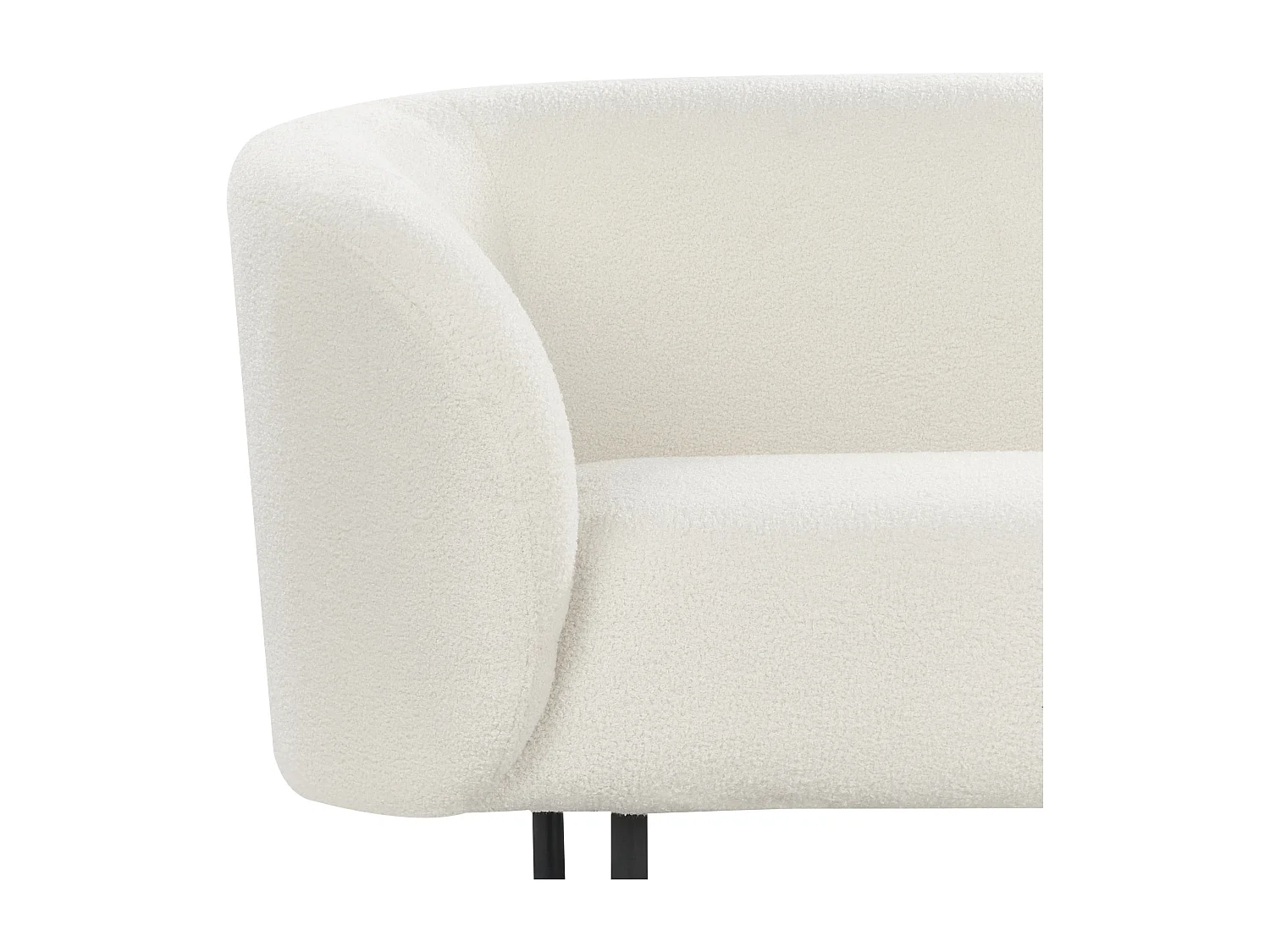Sofa LOEN Bouclé Weiss 3-Sitzer