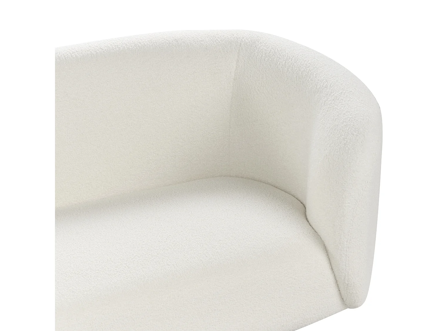 Sofa LOEN Bouclé Weiss 3-Sitzer