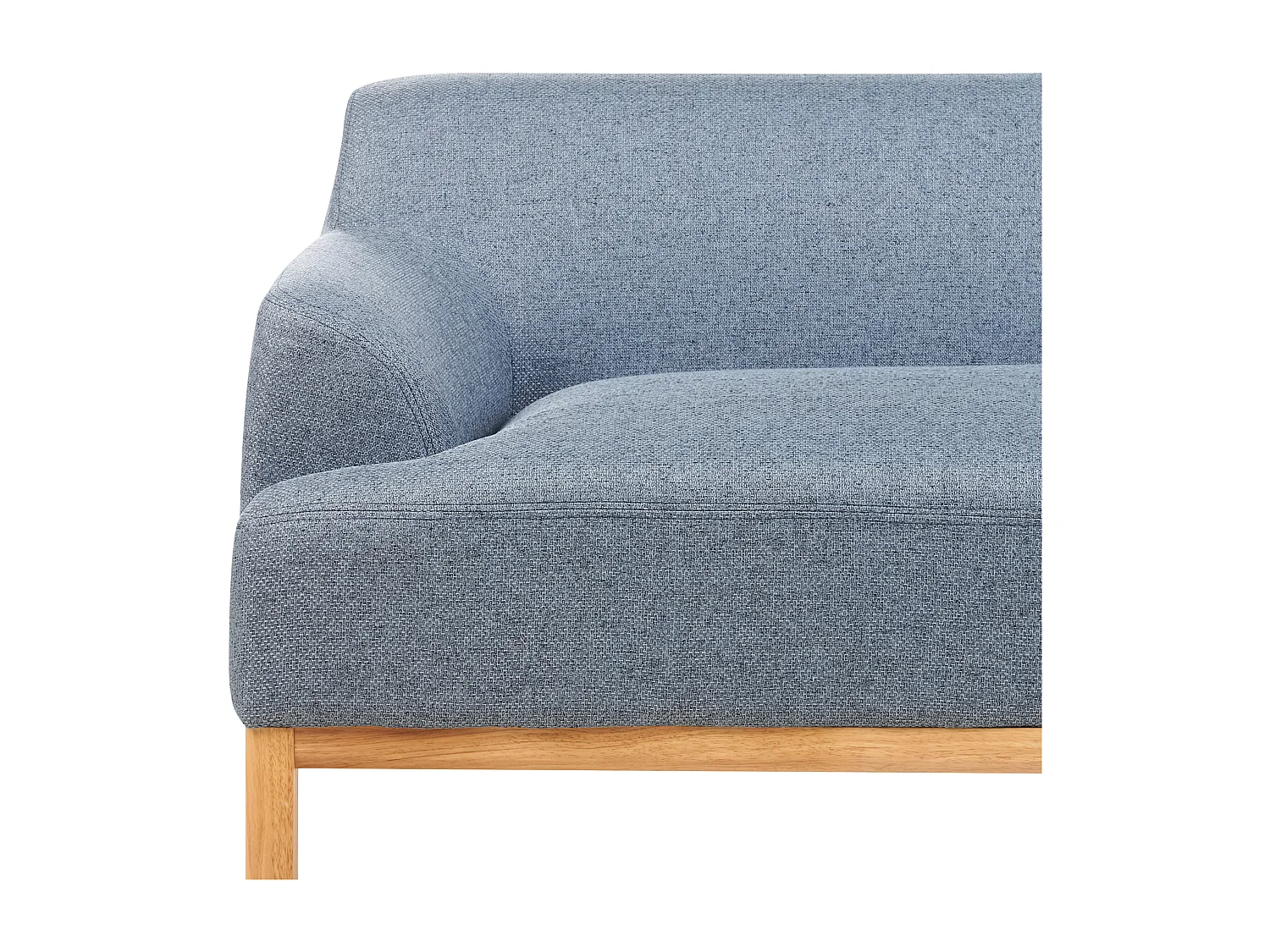 Canapé d'angle SOSJO Tissu Bleu 3 places Côté gauche