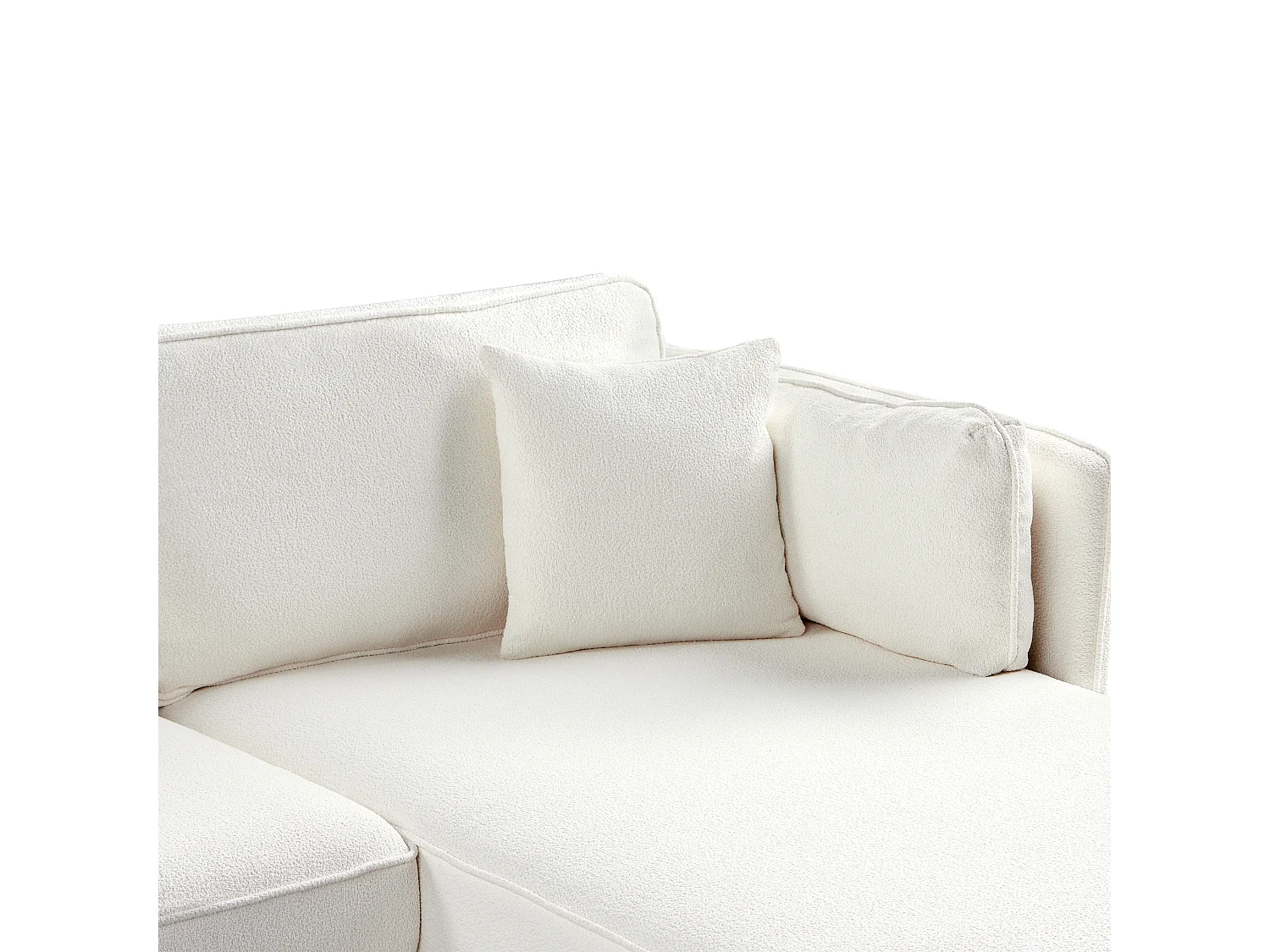 Hoekbank ALTAN Bouclé Gebroken wit 3-zitter Linkerzijde