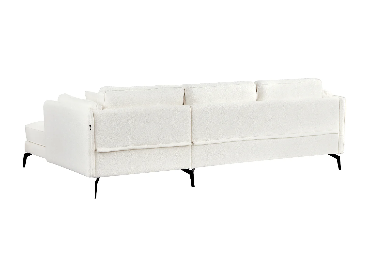 Divano angolare ALTAN Bouclé Bianco sporco 3 posti Lato Sinistro