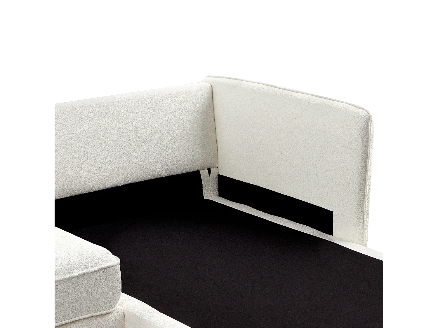 Divano angolare ALTAN Bouclé Bianco sporco 3 posti Lato Sinistro