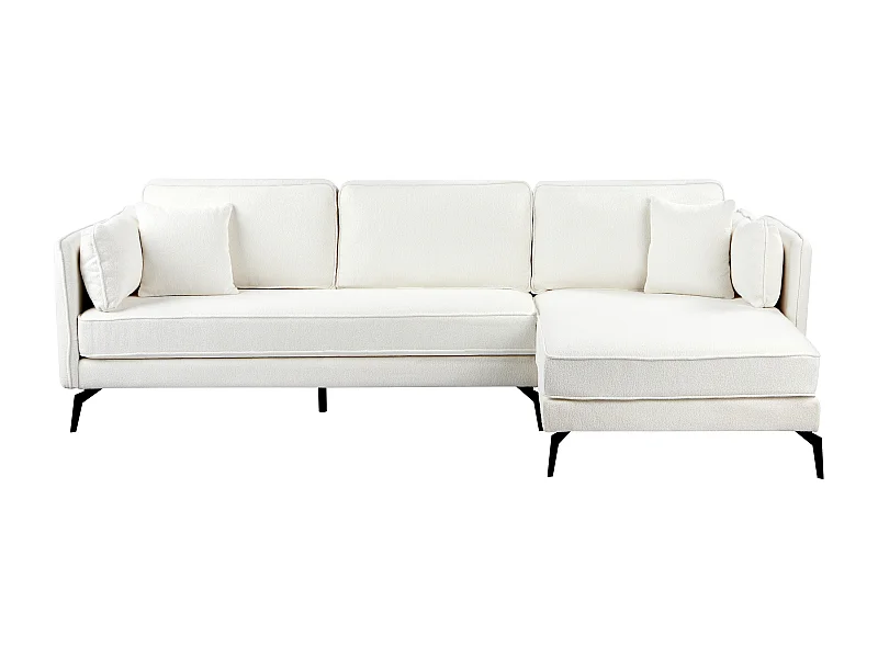Ecksofa ALTAN Bouclé Cremeweiss 3-Sitzer linksseitig