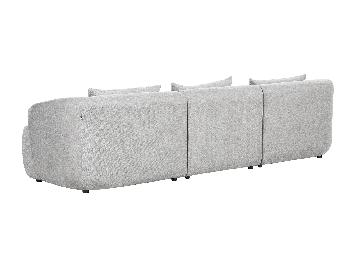 Canapé d'angle 3 places SVANSELE Tissu Gris clair Côté droit