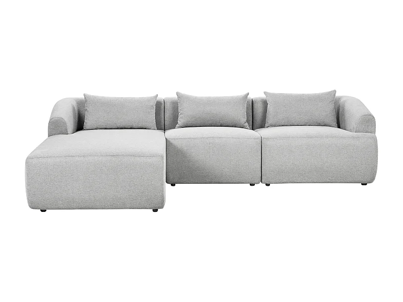 Divano angolare SVANSELE Tessuto Grigio chiaro 3 posti Lato destro