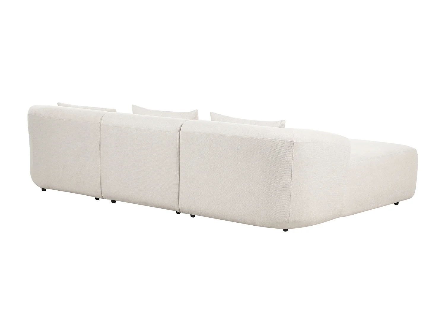 Canapé d'angle 3 places SVANSELE Tissu Beige clair Côté droit