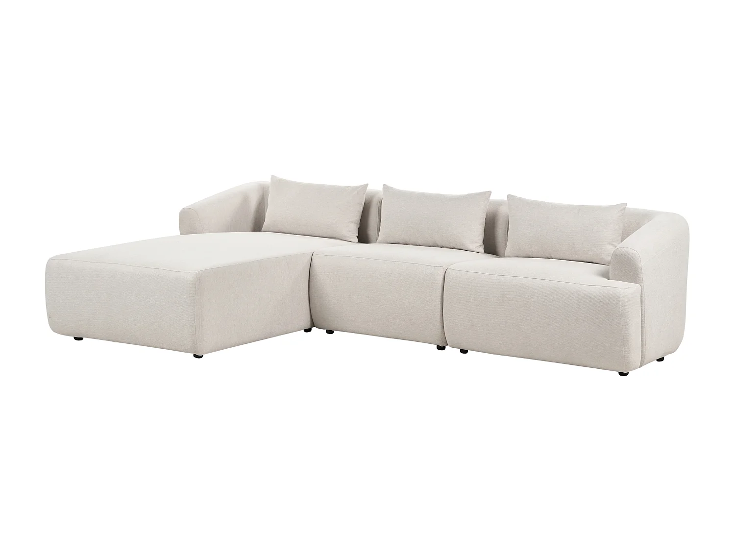 Divano angolare SVANSELE Tessuto Beige chiaro 3 posti Lato destro