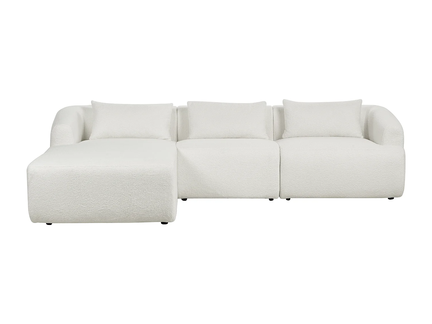 Hoekbank SVANSELE Bouclé Gebroken wit 3-zitter Rechterzijde
