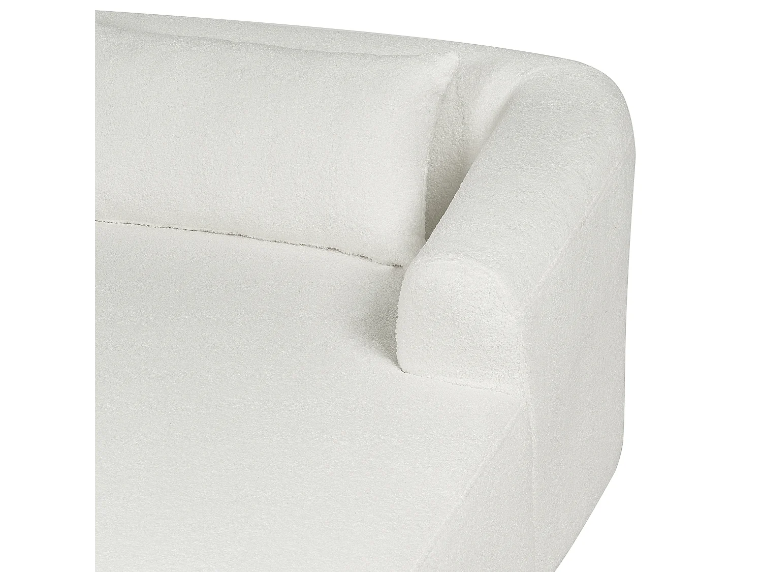 Divano angolare SVANSELE Bouclé Bianco sporco 3 posti Lato destro