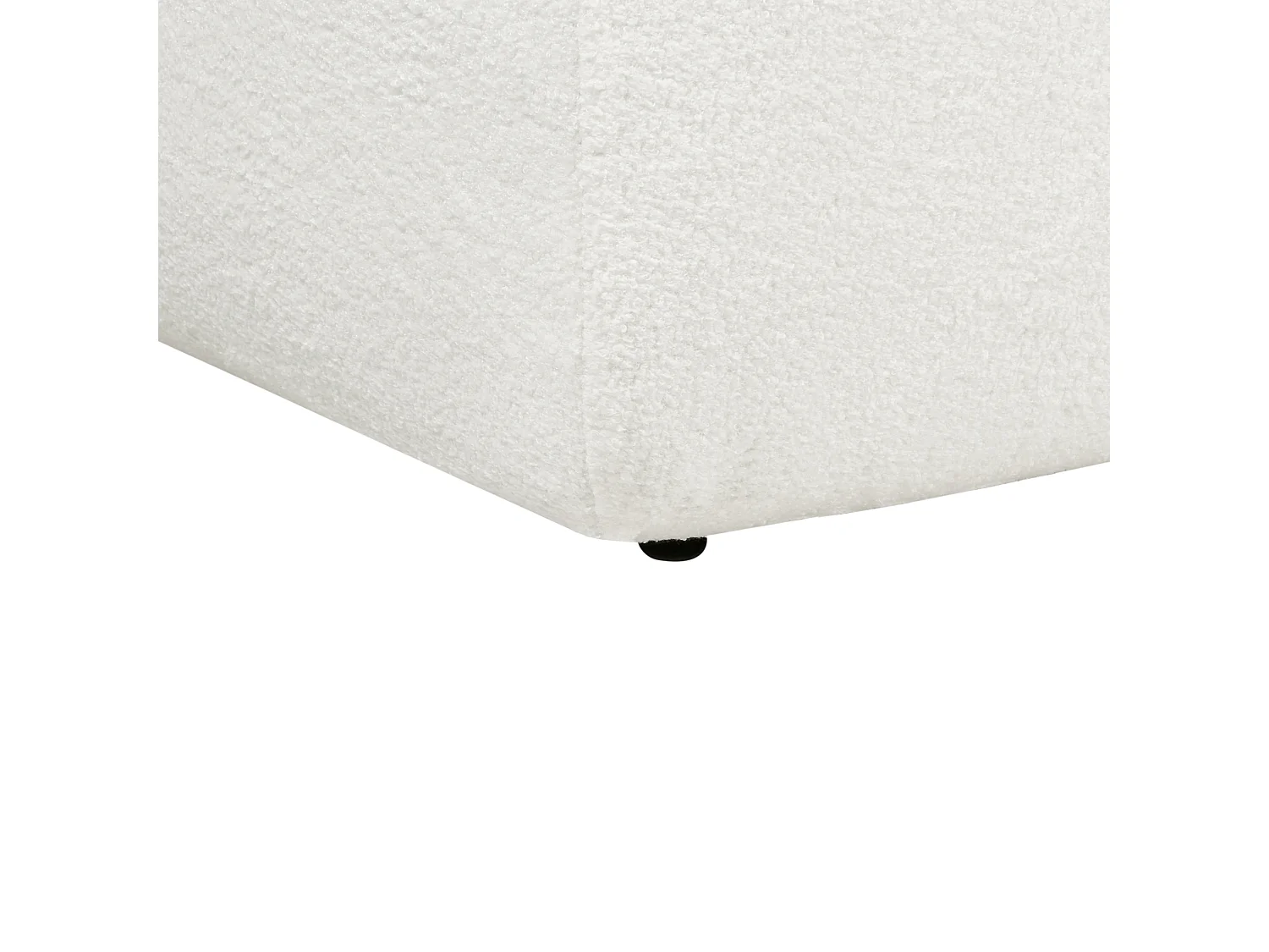 Canapé d'angle SVANSELE Bouclé Blanc cassé 3 places Côté droit