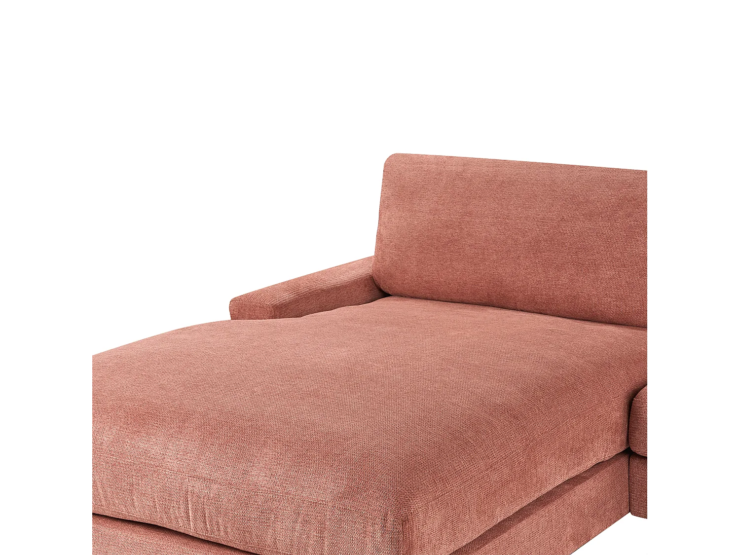 Canapé d'angle 3 places MALOY Tissu Rouge Côté droit