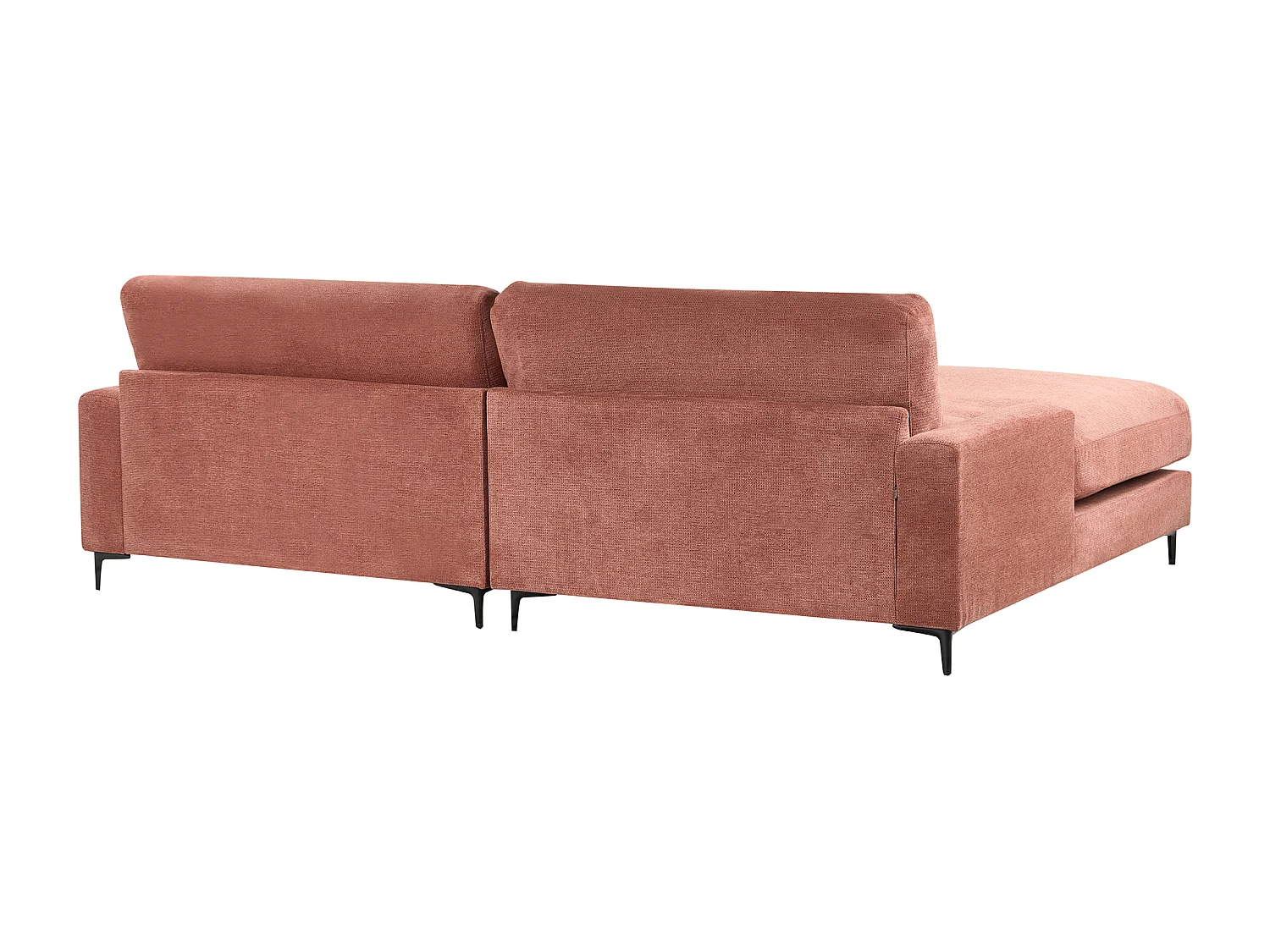 Sofa Stoff rot rechtsseitig für 3 Personen L-Form modern Maloy