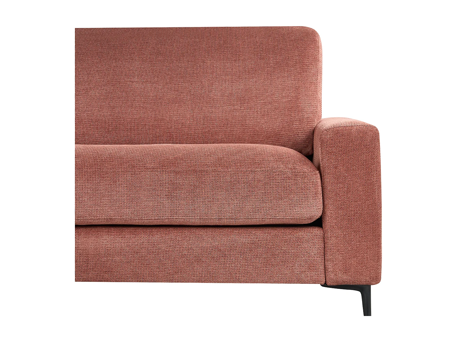 Sofa Stoff rot rechtsseitig für 3 Personen L-Form modern Maloy