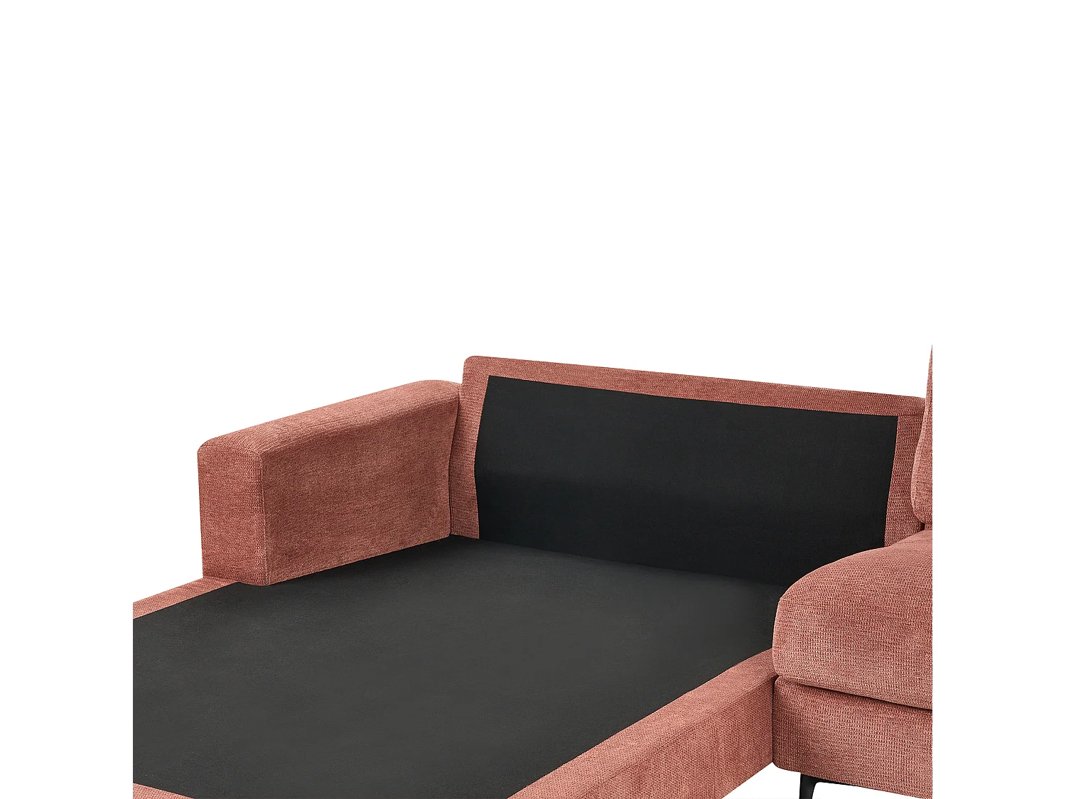 Sofa Stoff rot rechtsseitig für 3 Personen L-Form modern Maloy