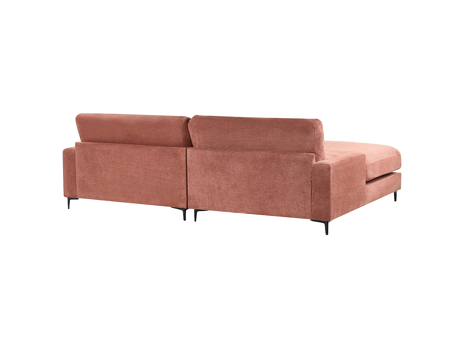 Canapé d'angle droit 3 places en coton rouge MALOY