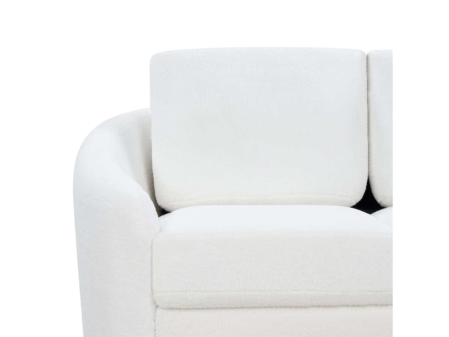 Sofá TROSA Bouclé Blanco 3 plazas