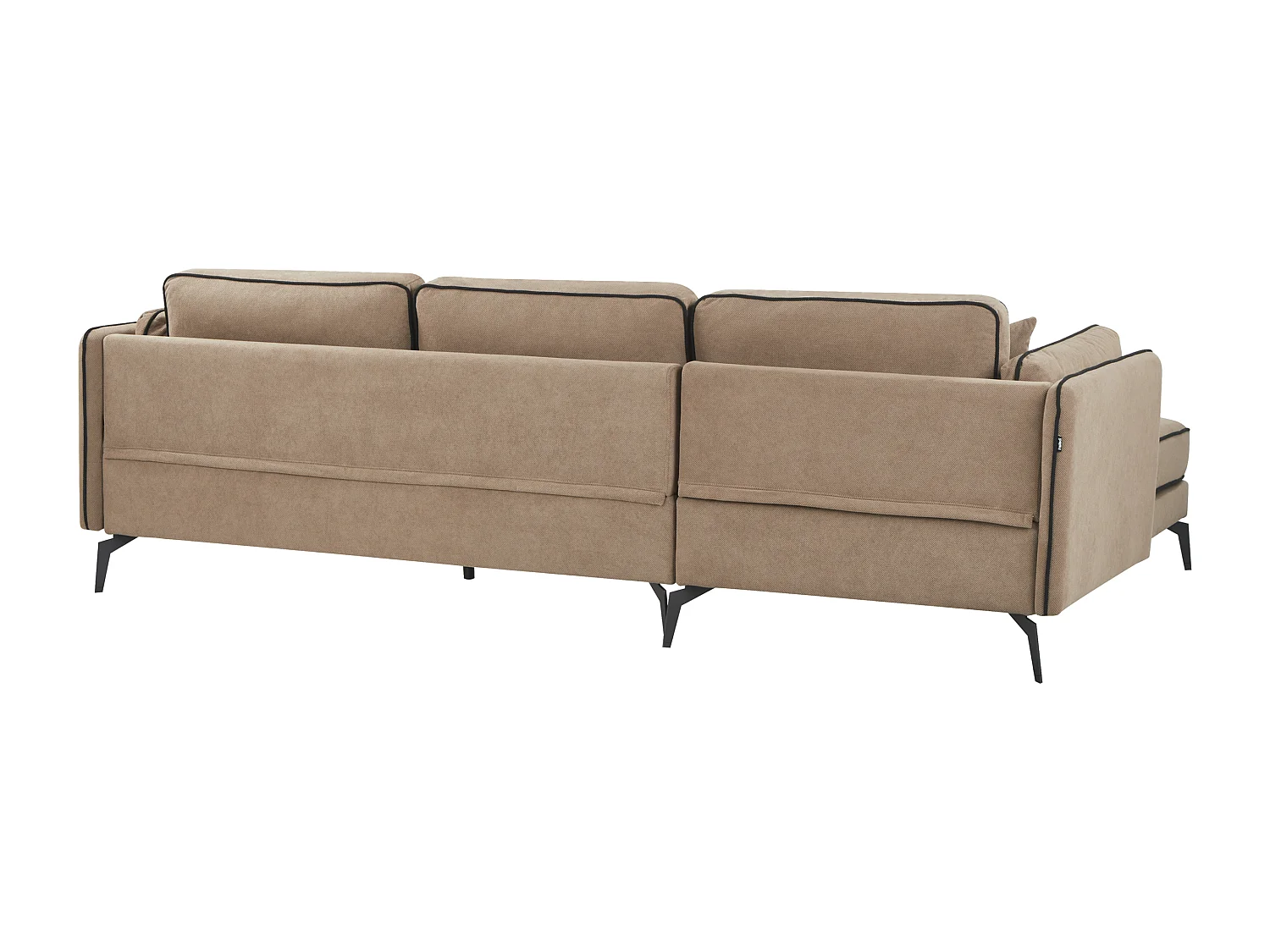 Ecksofa ALTAN Stoff Hellbraun 3-Sitzer rechtsseitig