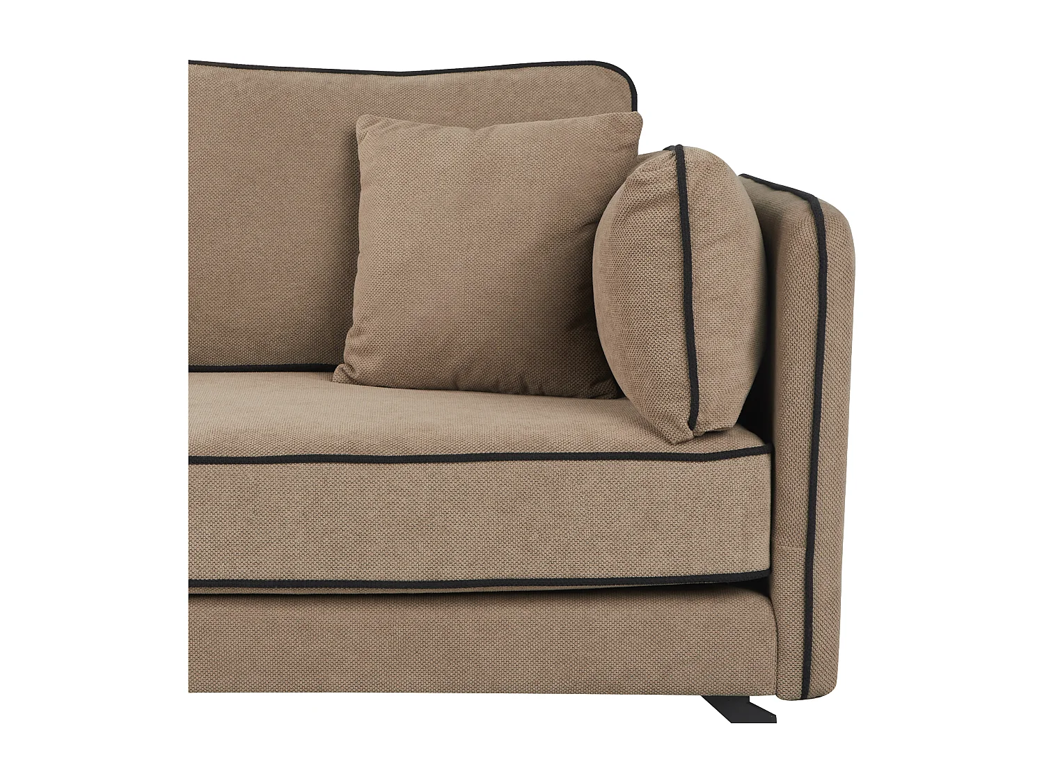 Ecksofa ALTAN Stoff Hellbraun 3-Sitzer rechtsseitig