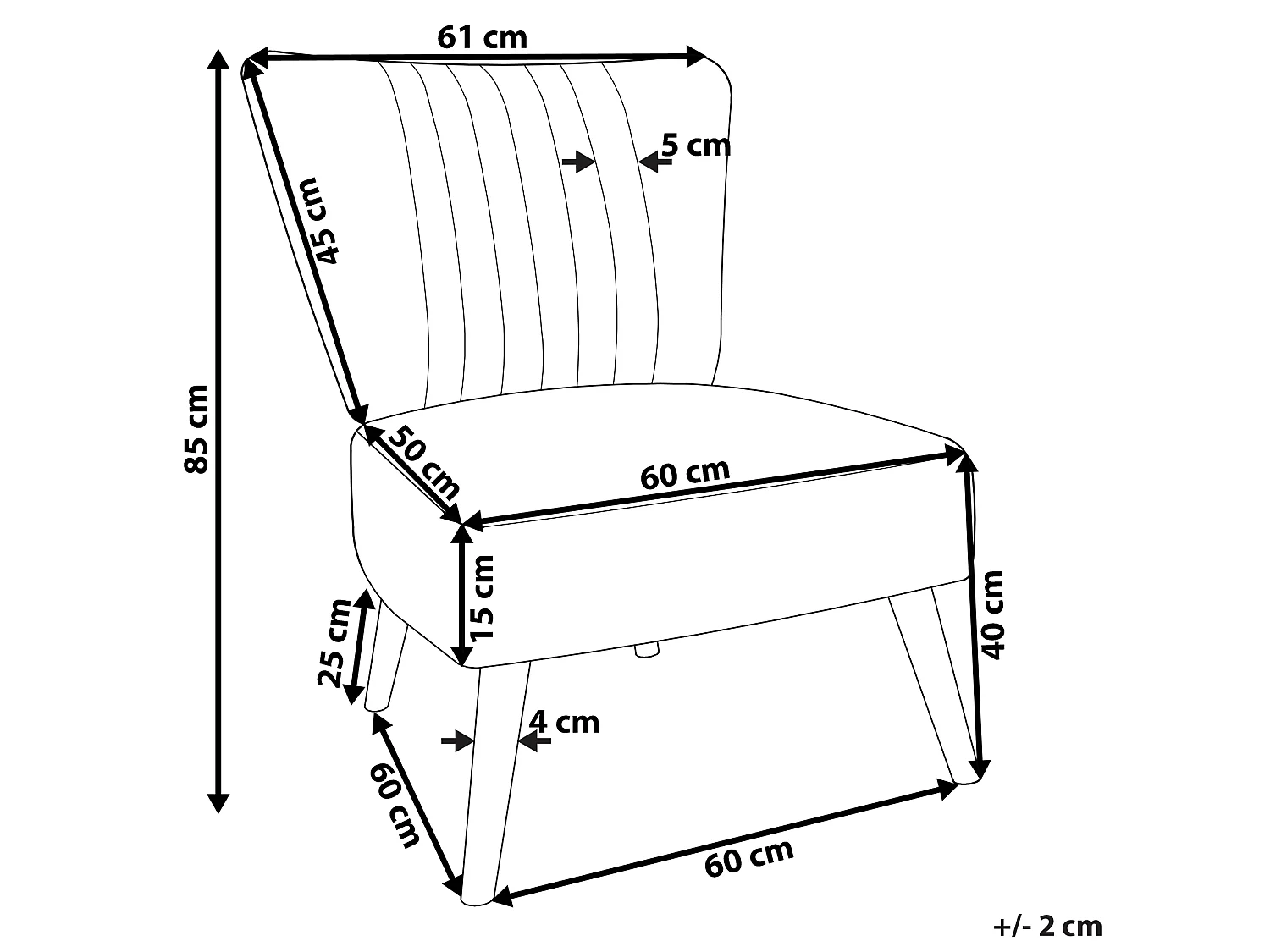 Fauteuil VAASA Bouclé Blanc