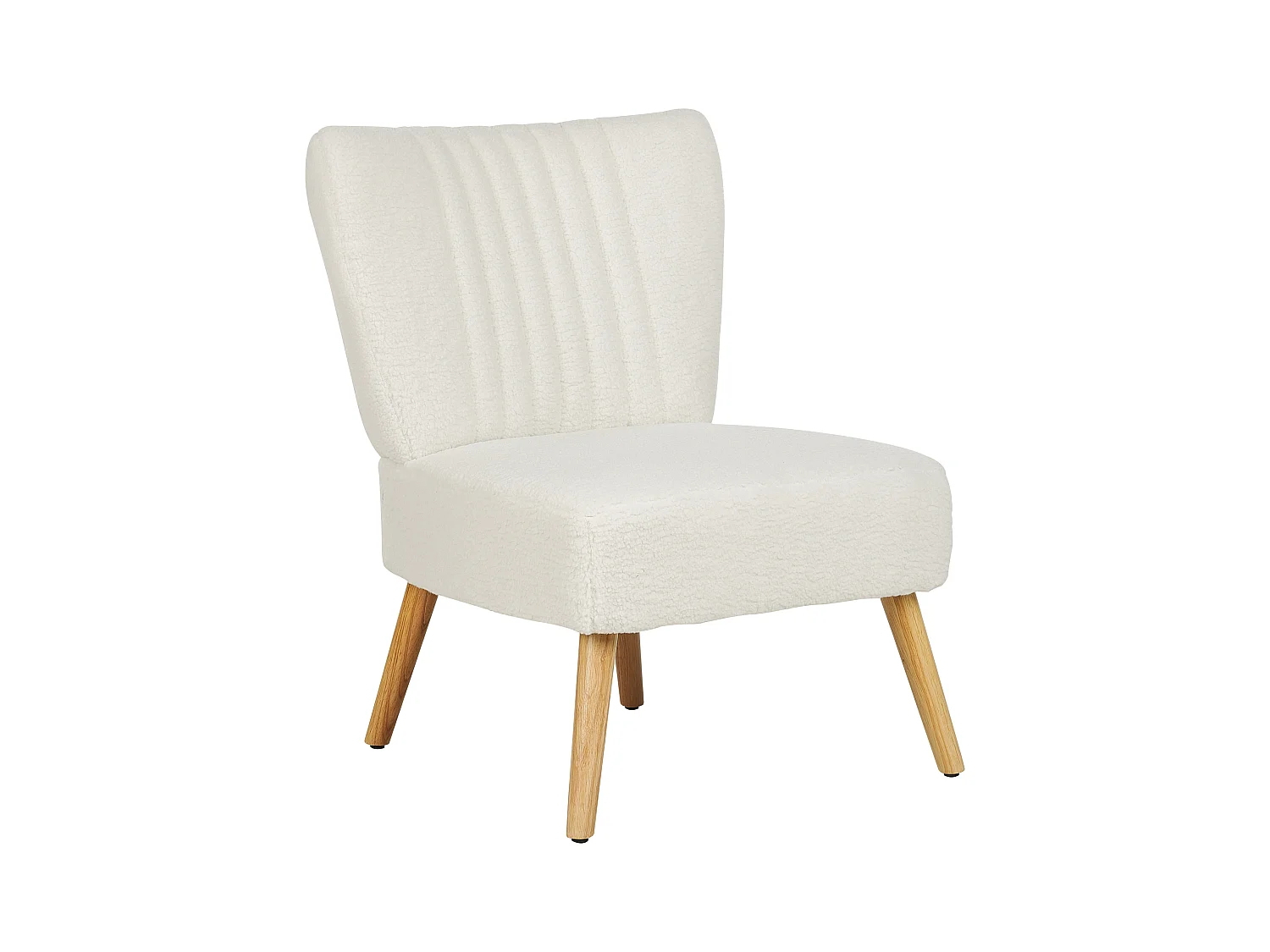 Fauteuil VAASA Bouclé Blanc