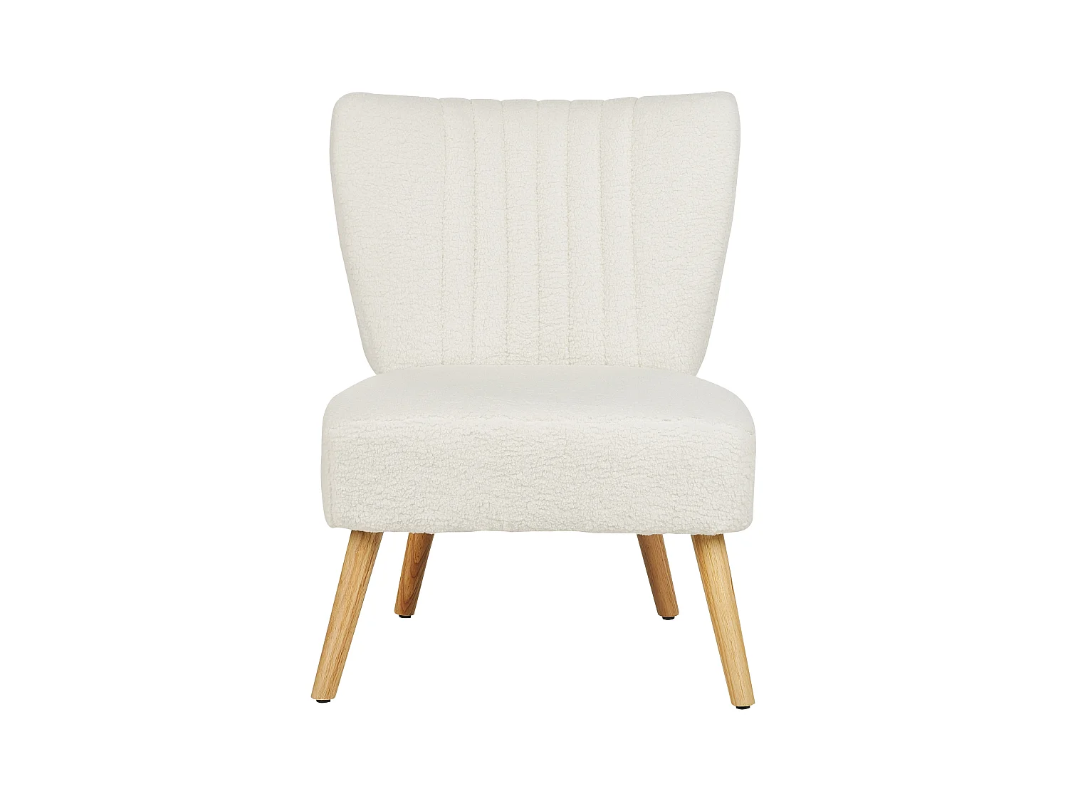 Fauteuil VAASA Bouclé Blanc