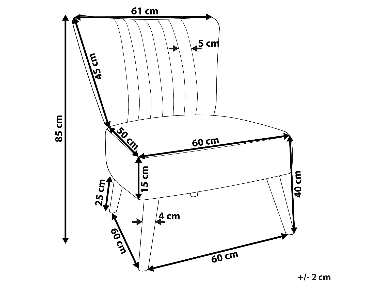 Fauteuil VAASA Bouclé Wit