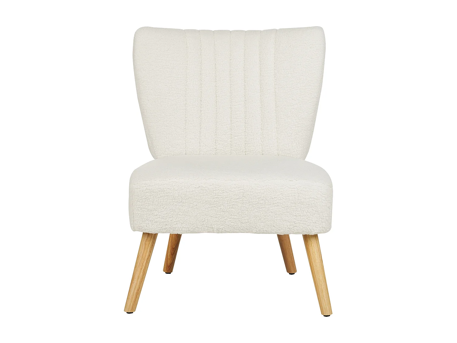 Fauteuil VAASA Bouclé Blanc