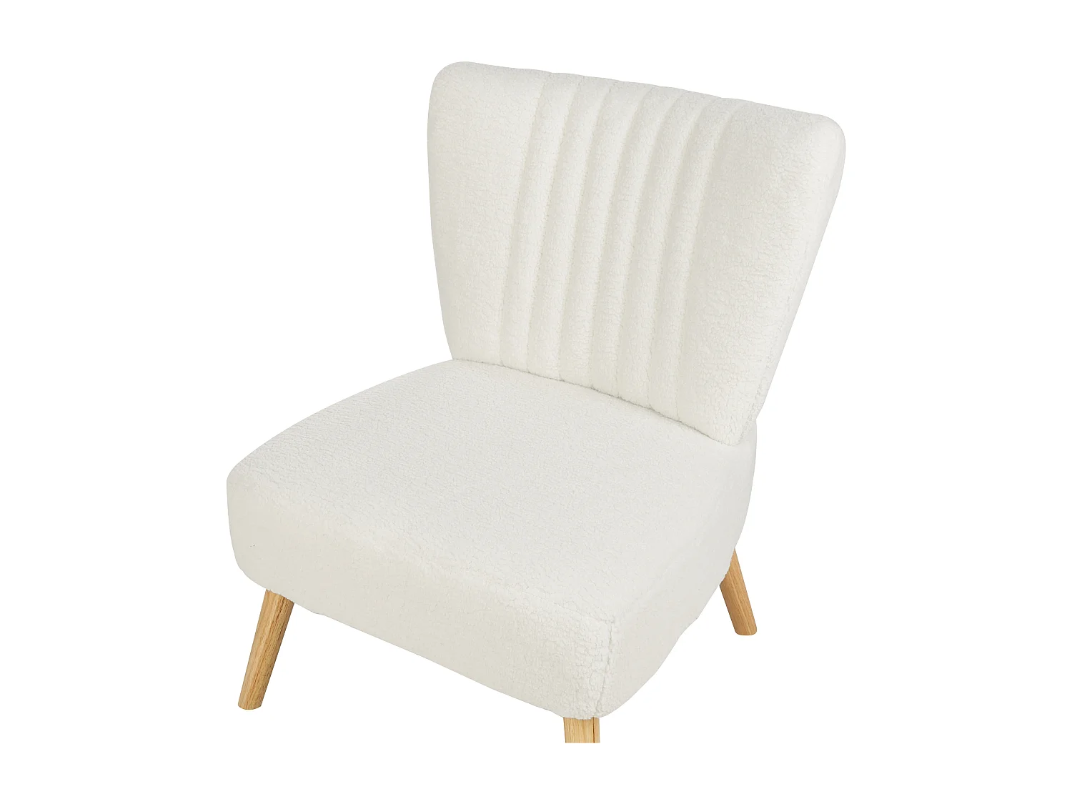 Fauteuil VAASA Bouclé Blanc
