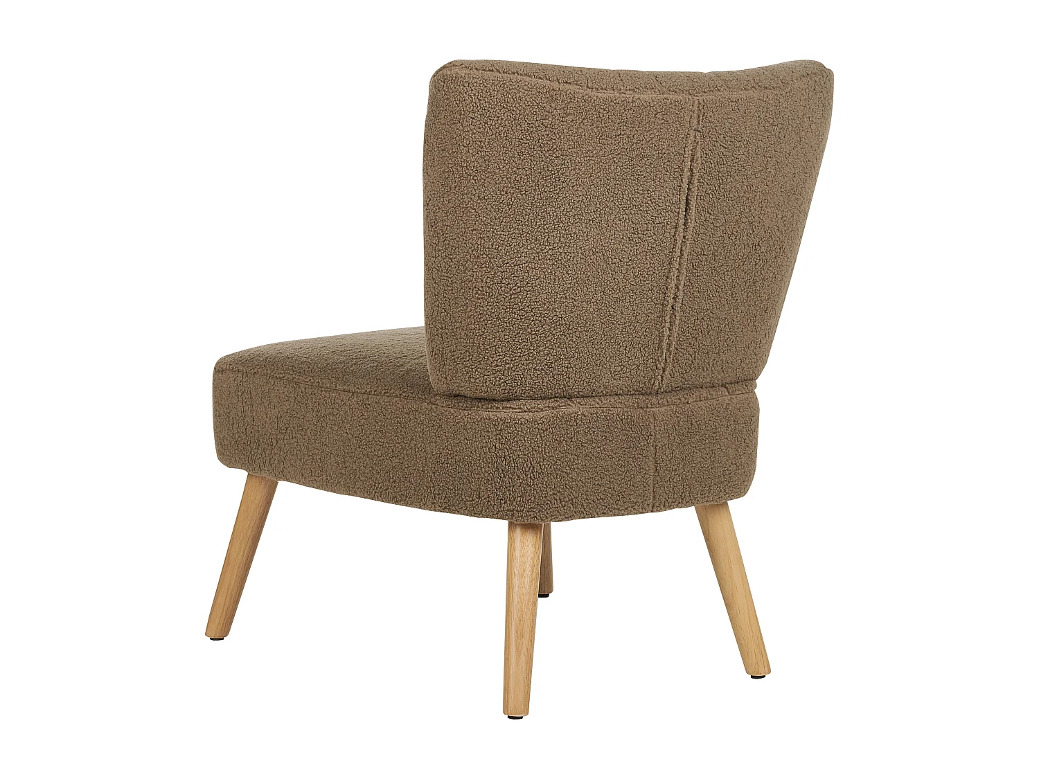 Bequemer Sessel im Retro Stil Bouclé braun Vaasa