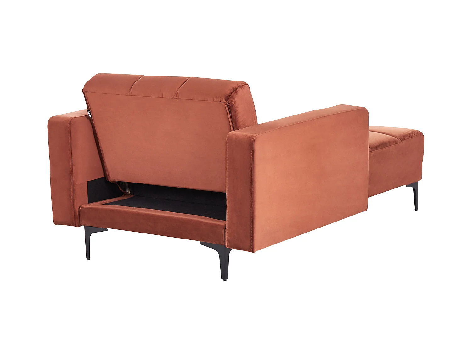 Chaise longue ALNES Fluweel Lichtrood