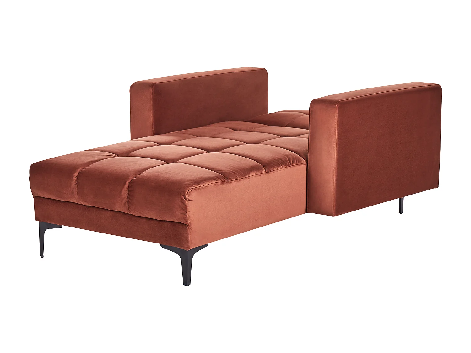Chaise longue ALNES Velours Rouge clair
