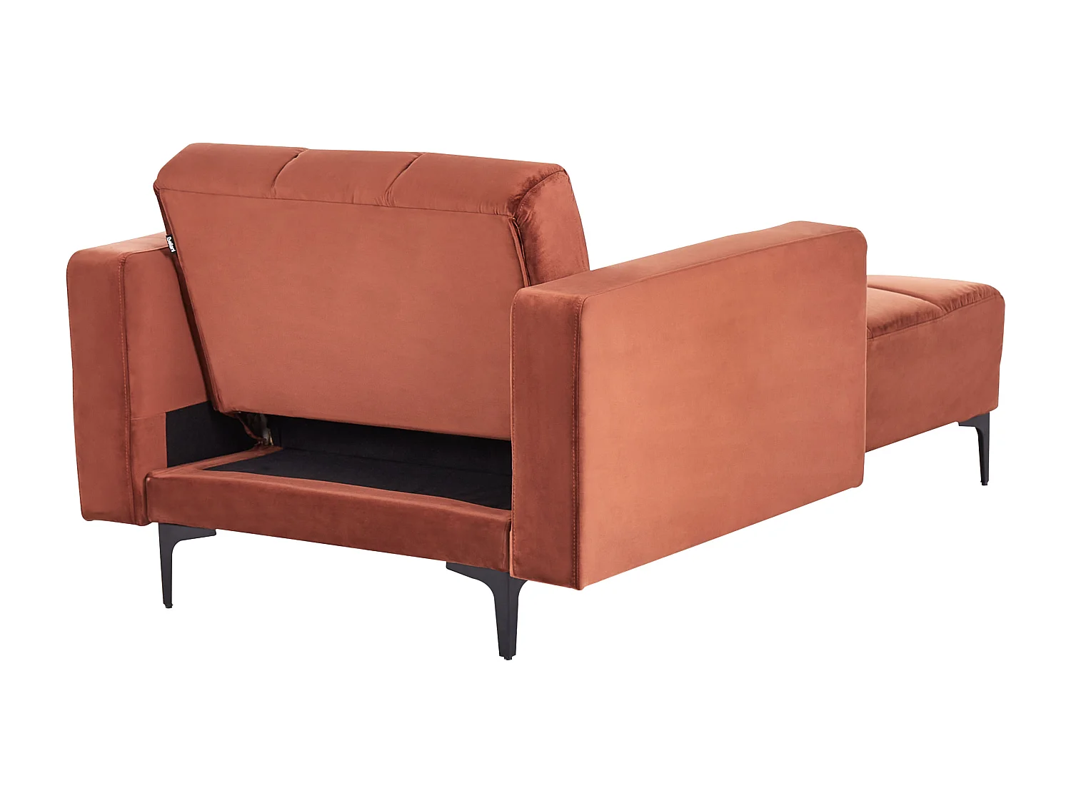 Chaise longue ALNES Velours Rouge clair