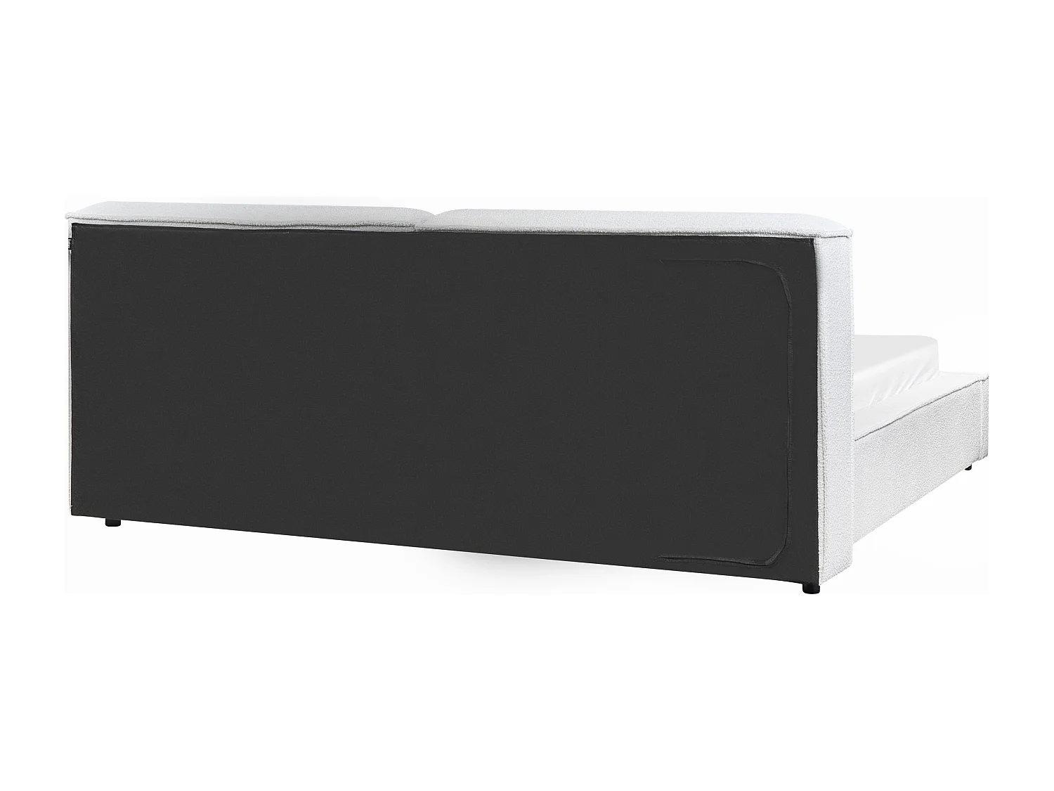 Lit avec sommier Bouclé LINARDS 180 x 200 cm Blanc