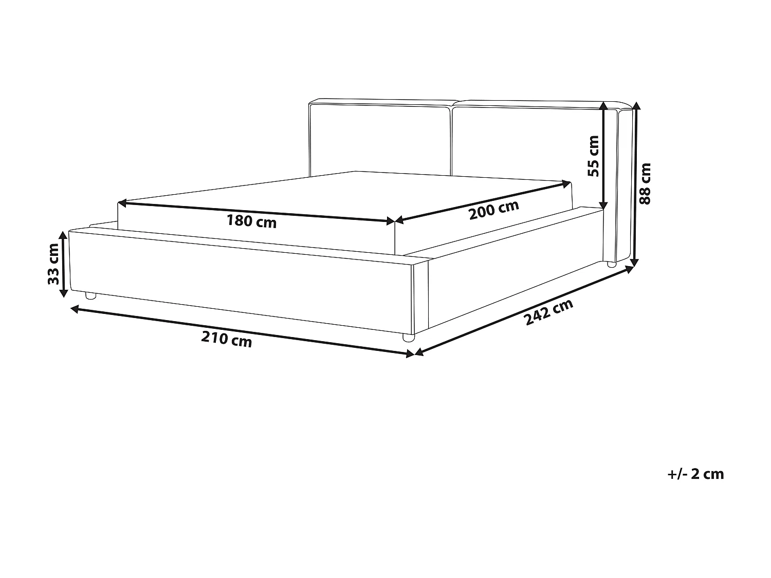 Lit avec sommier Bouclé LINARDS 180 x 200 cm Vert foncé