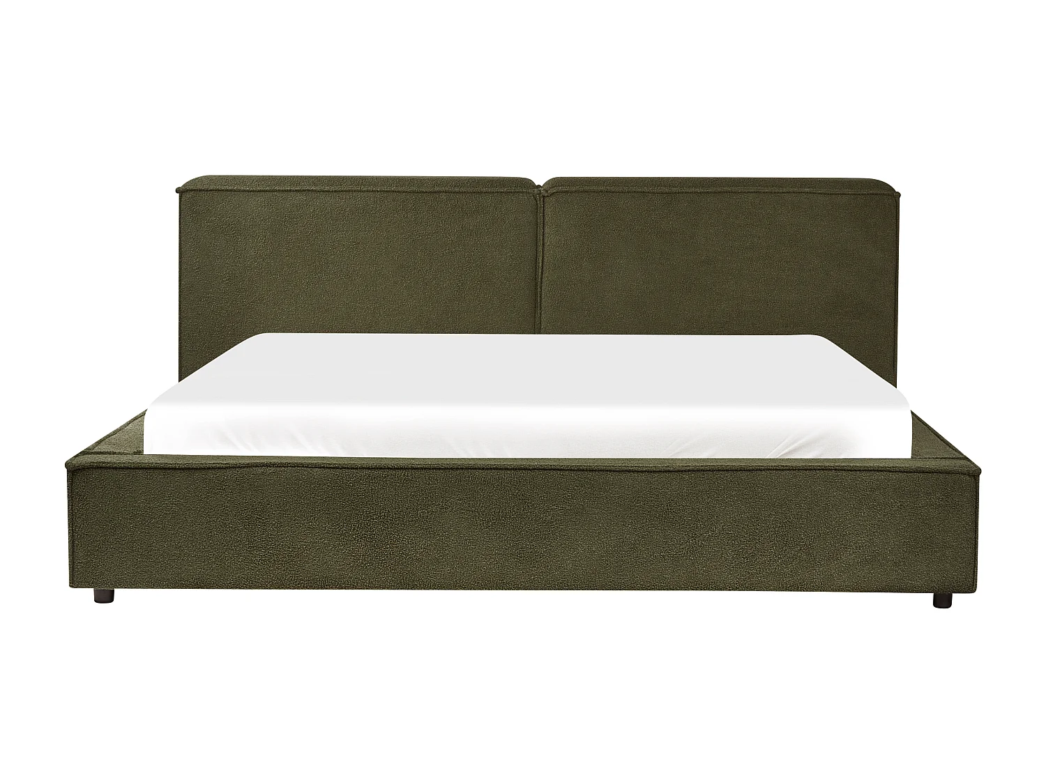 Lit avec sommier Bouclé LINARDS 180 x 200 cm Vert foncé